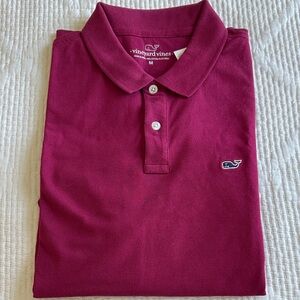 Vineyard Vines Beet Red Polo Shirt Classic Pique Polo